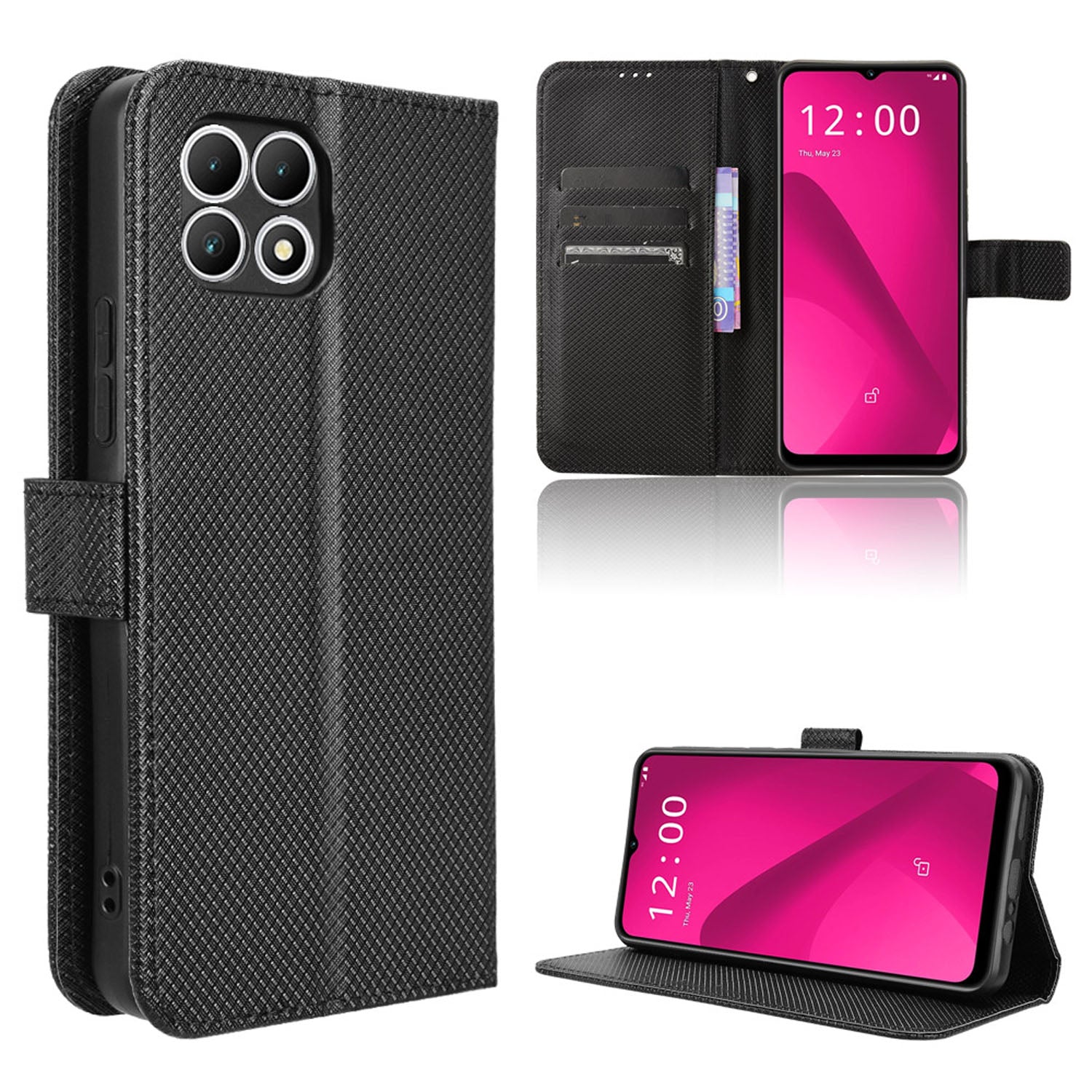 Wallet Case for T-Mobile REVVL 7 5G, Black