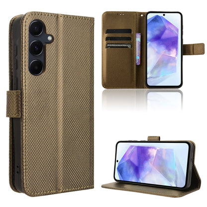 Wallet Case with Credit Card Holder PU Leather Flip Folio Phone Cover for Samsung Galaxy A35 5G, Bronzed