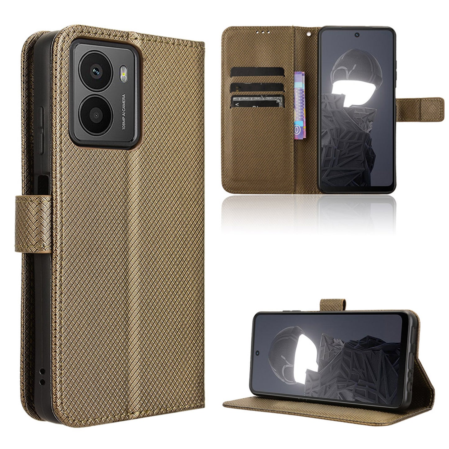 Wallet Case for HMD Fusion, Bronzed