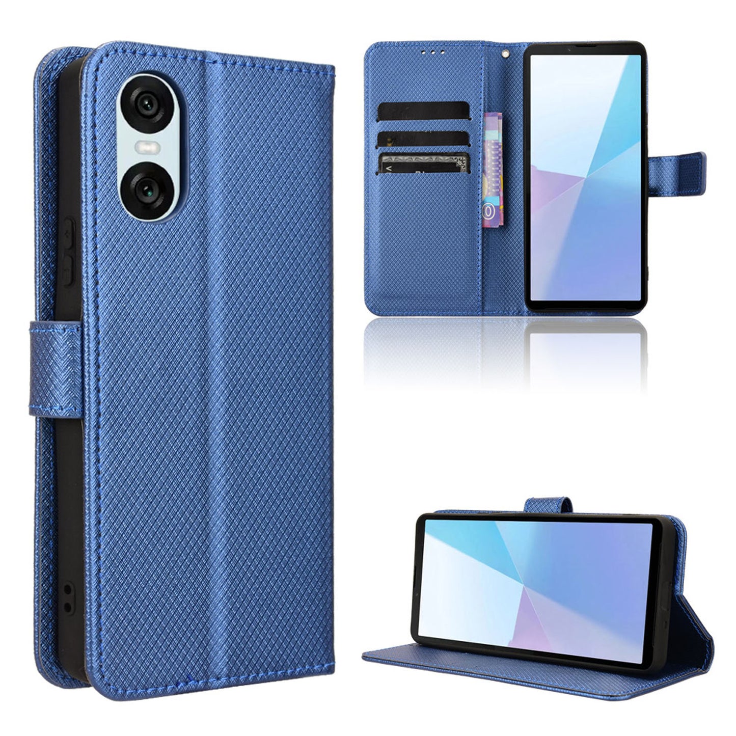 Wallet Case for Sony Xperia 10 VI 2024, Blue