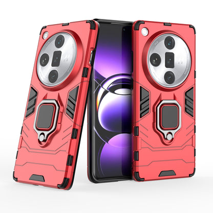 Support Magnetic Car Mounts Stylish Dual Layer Hard PC Back Case for OPPO Find X7 Ultra