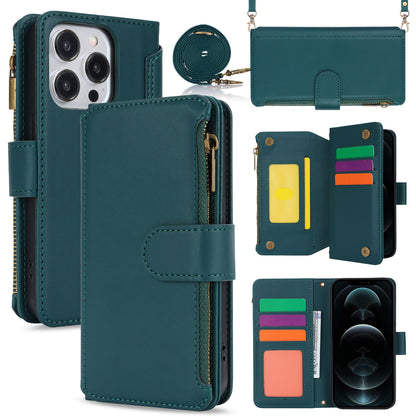 for iPhone 12 Pro Wallet Case with RFID Blocking, Green