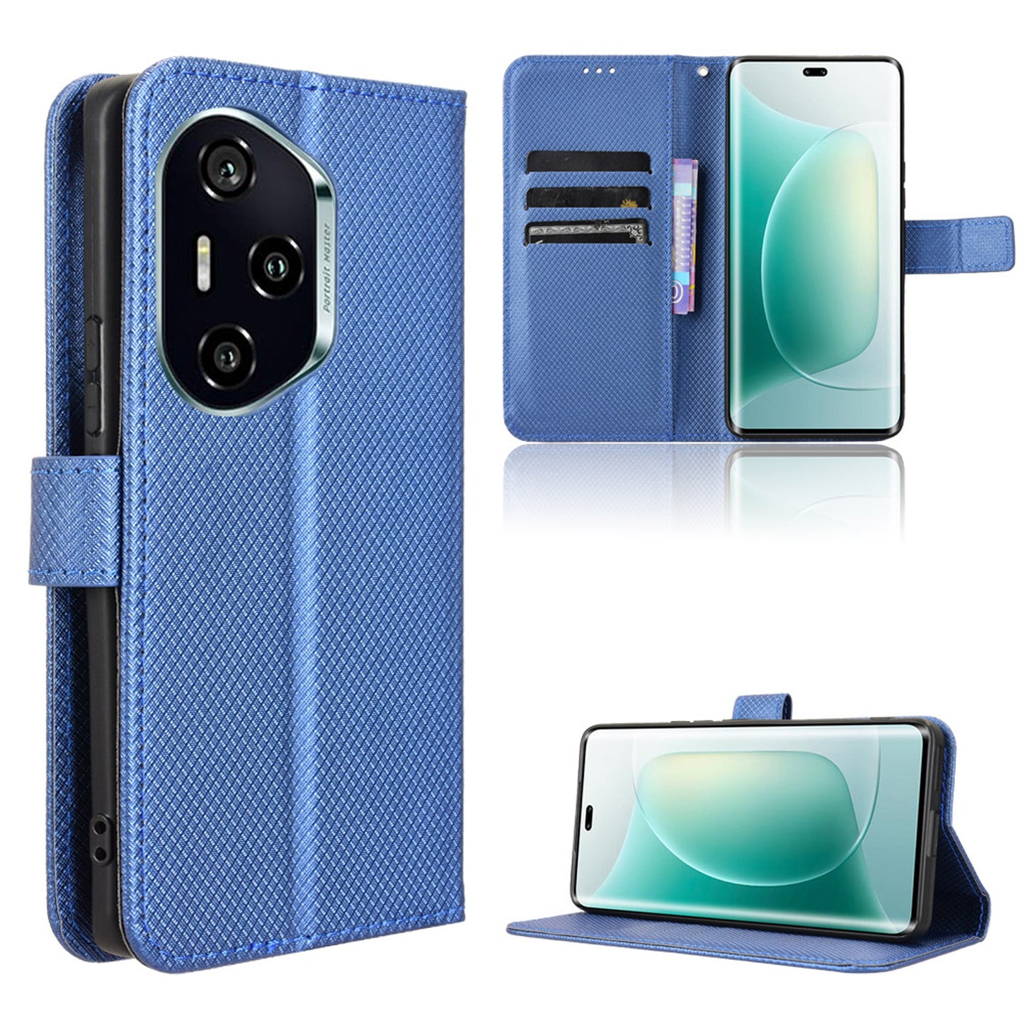 Wallet Case for Honor 300 Pro, Blue