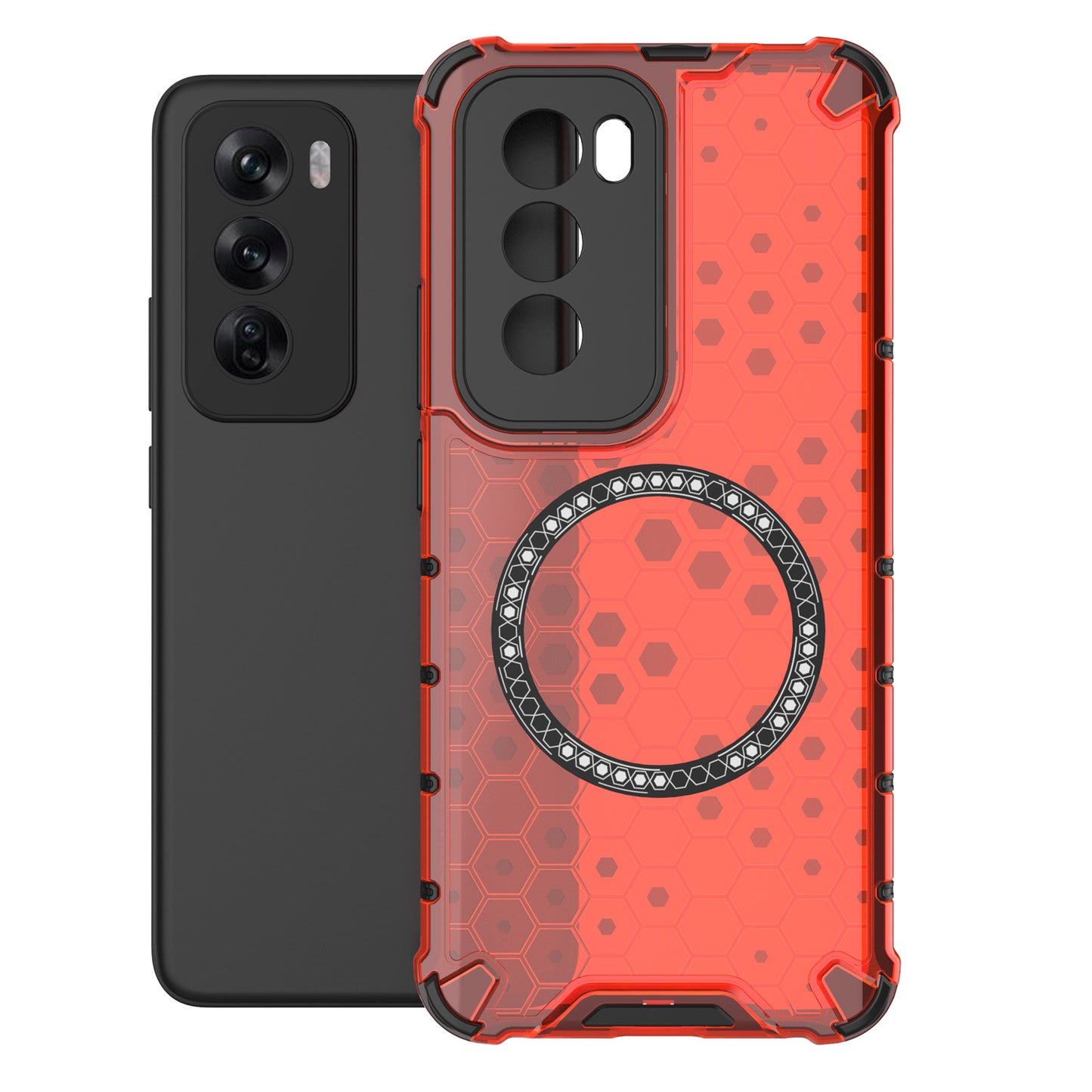 Magnetic for OPPO Reno12 5G Case Compatible with MagSafe, Red