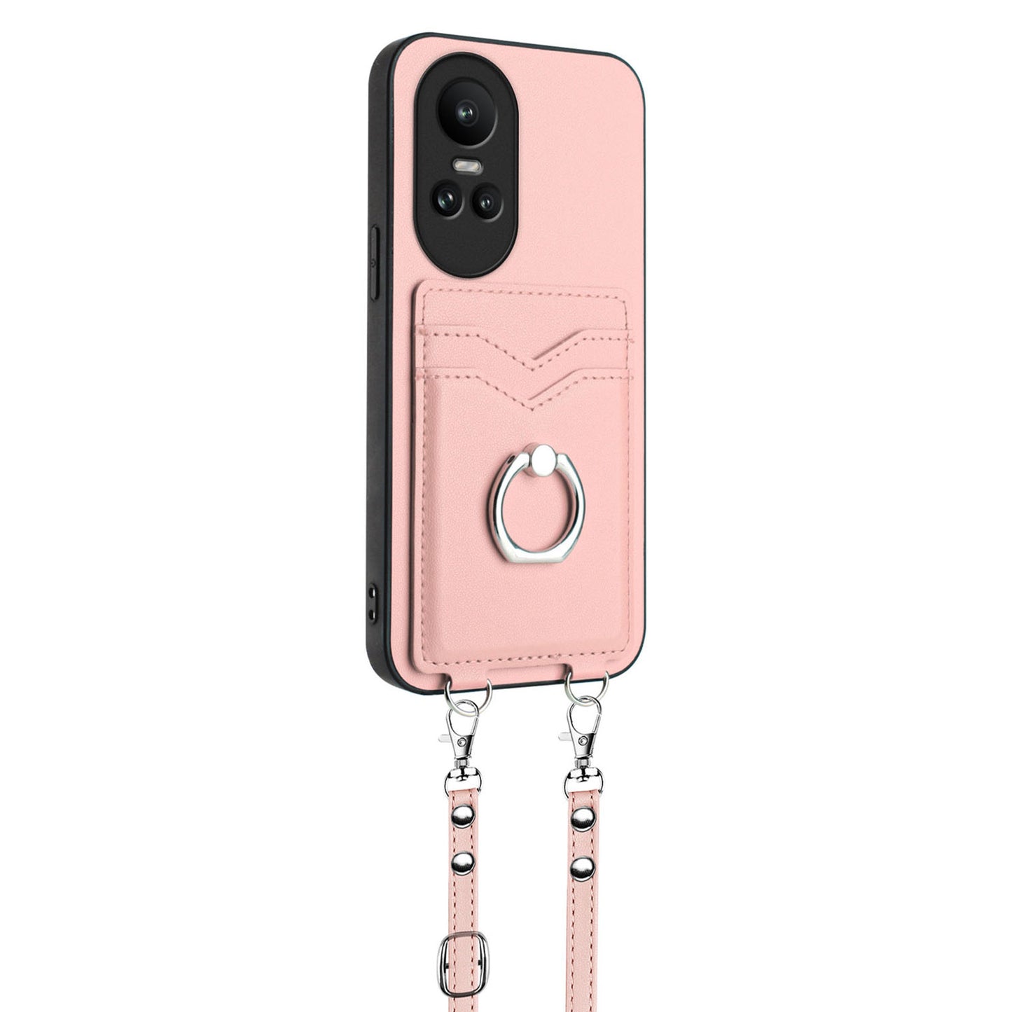 Ring Case for OPPO Reno10 5G, Rose Gold