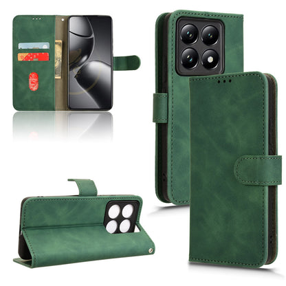 Wallet Case with Card Holder Flip Magnetic Protective Cover for Xiaomi 14T Pro, Green