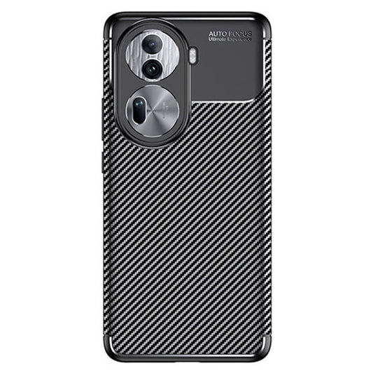 Carbon Fiber Lightweight Flexible Protective Case for OPPO Reno11 5G, Black