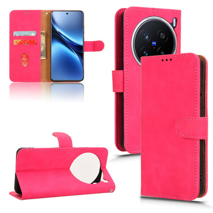 Wallet Case with Card Holder Flip Magnetic Protective Cover for VIVO X200 Pro, Pink