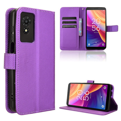 Wallet Case for TCL 501 4G, Purple