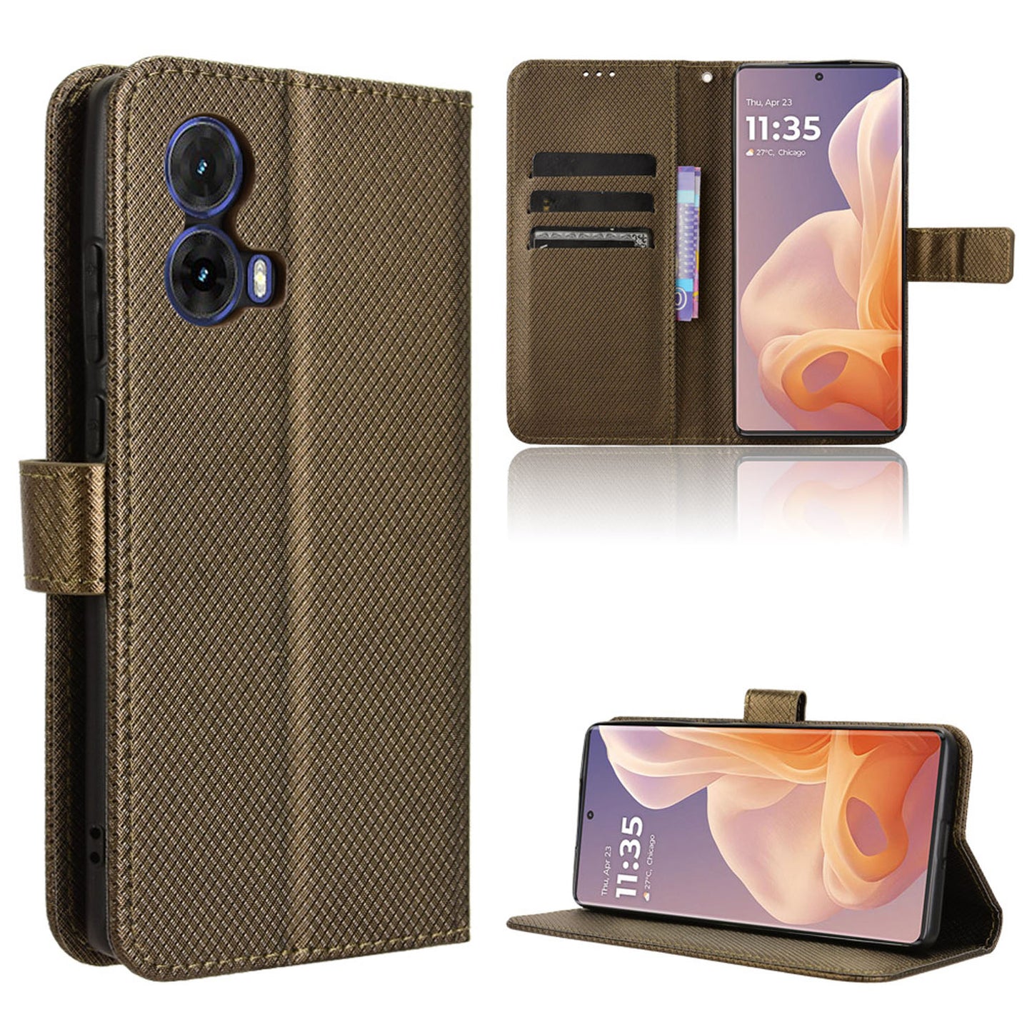 Wallet Case for Moto G85 5G, Bronzed