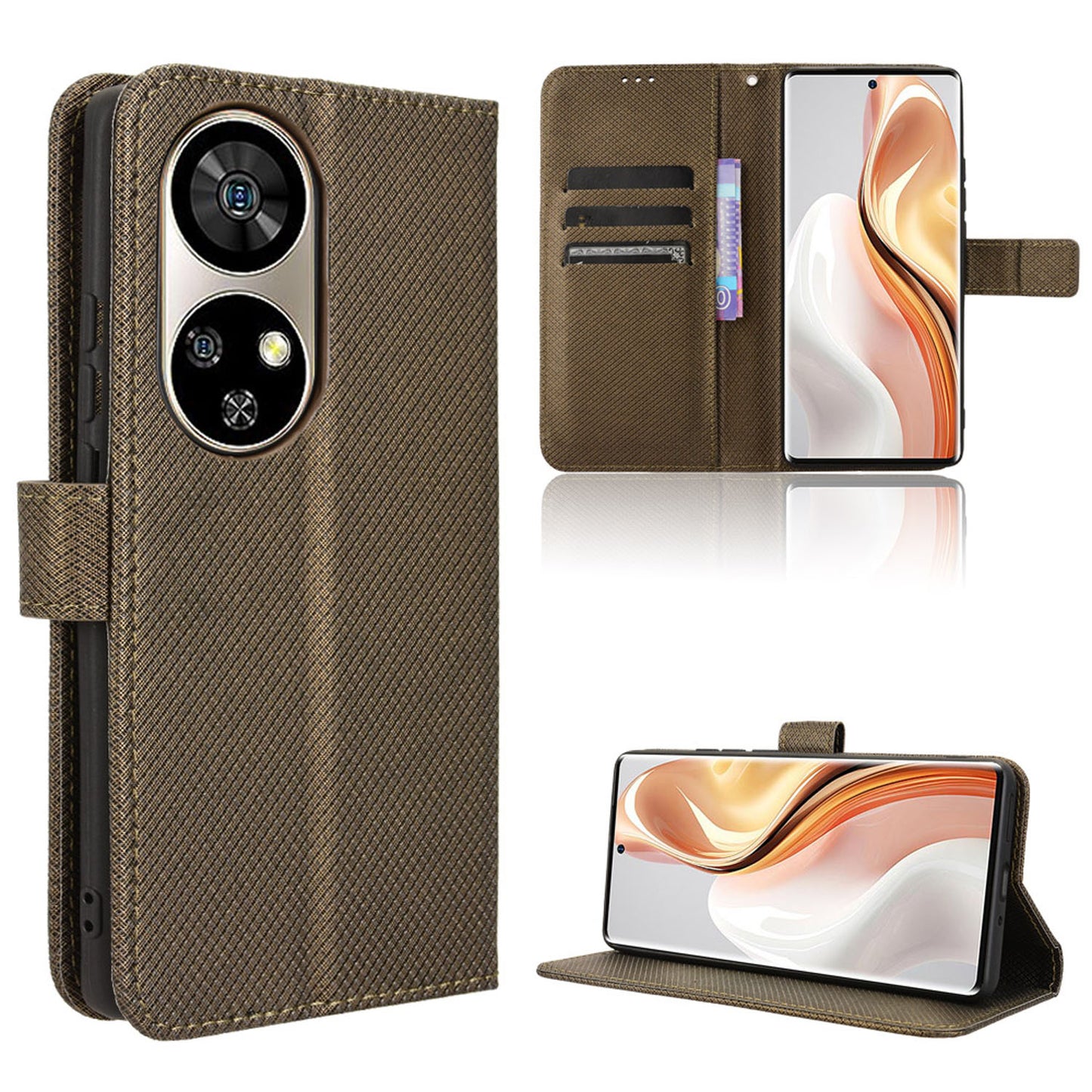 Wallet Case for Ulefone Note 17 Pro, Bronzed