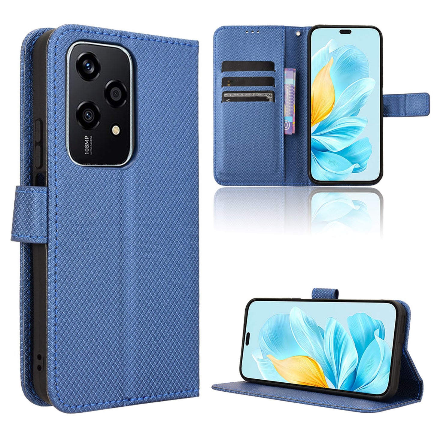 Wallet Case for Honor 200 Lite, Blue