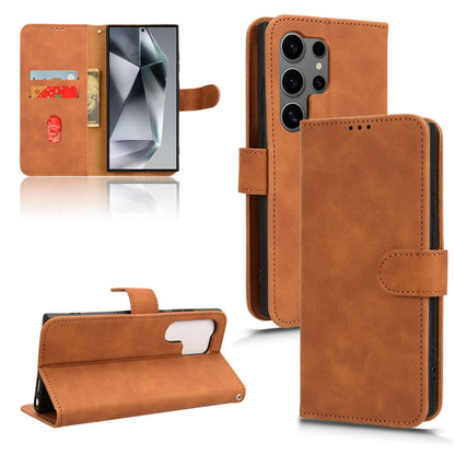 Wallet Case with Card Holder Flip Magnetic Protective Cover for Samsung Galaxy S24 Ultra, Brown