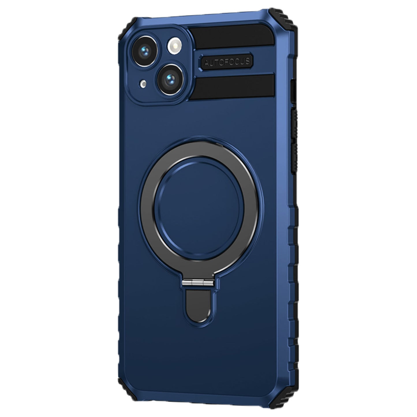 iPhone 15 Case with Magnetic Invisible Kickstand, Compatible with MagSafe, Blue