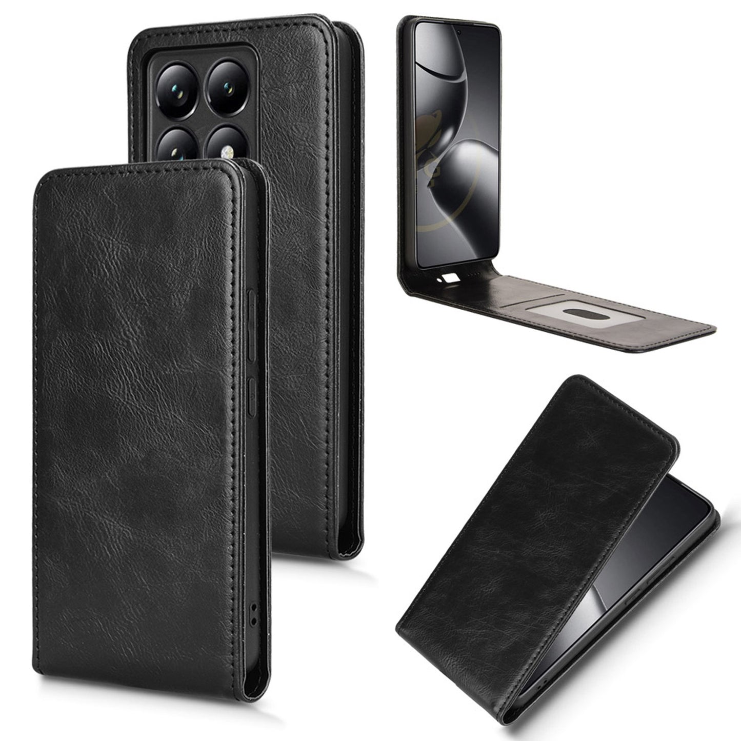 Xiaomi 14T Pro Flip Case | Sxiakai Series, Black