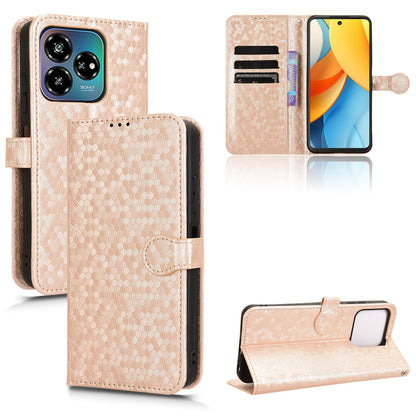 Slim Flip Polka-Dots Phone Case with Card Holder for ZTE Axon 60 Lite, Rose Gold