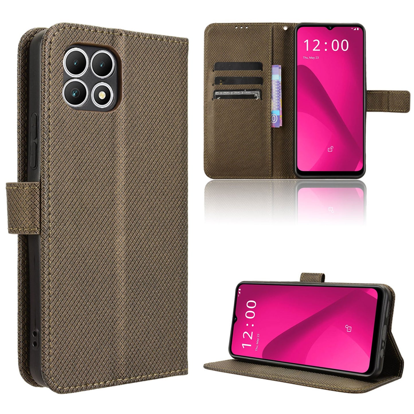 Wallet Case for T-Mobile REVVL 7 5G, Bronzed