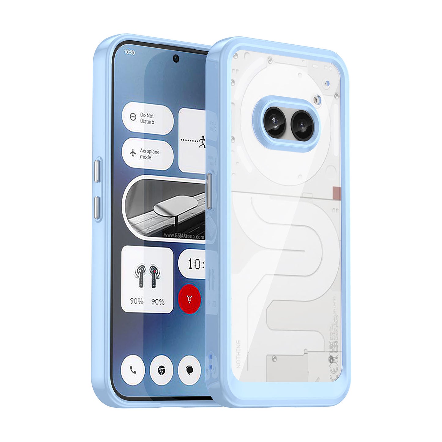 Hard Back Soft Bumper Protective Case for Nothing Phone (2a), Blue