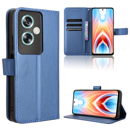 Wallet Case with Credit Card Holder PU Leather Flip Folio Phone Cover for OPPO A79 5G, Blue