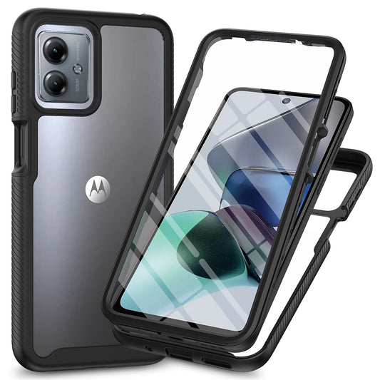 Shockproof Full Body Hard Case with Built-in Screen Protector Cover for Moto G54 5G