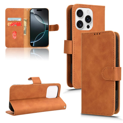 Wallet Case with Card Holder Flip Magnetic Protective Cover for iPhone 16 Pro, Brown