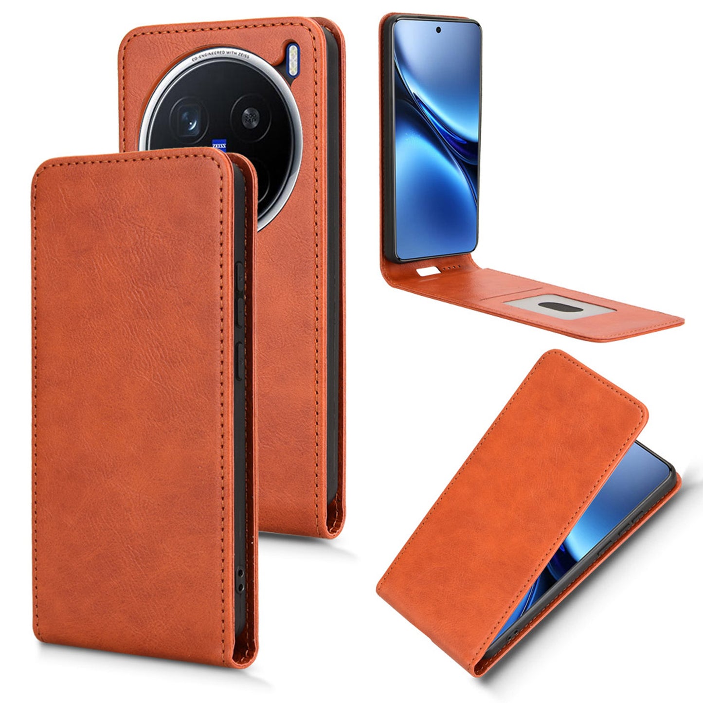 VIVO X200 Pro Flip Case | Sxiakai Series, Brown