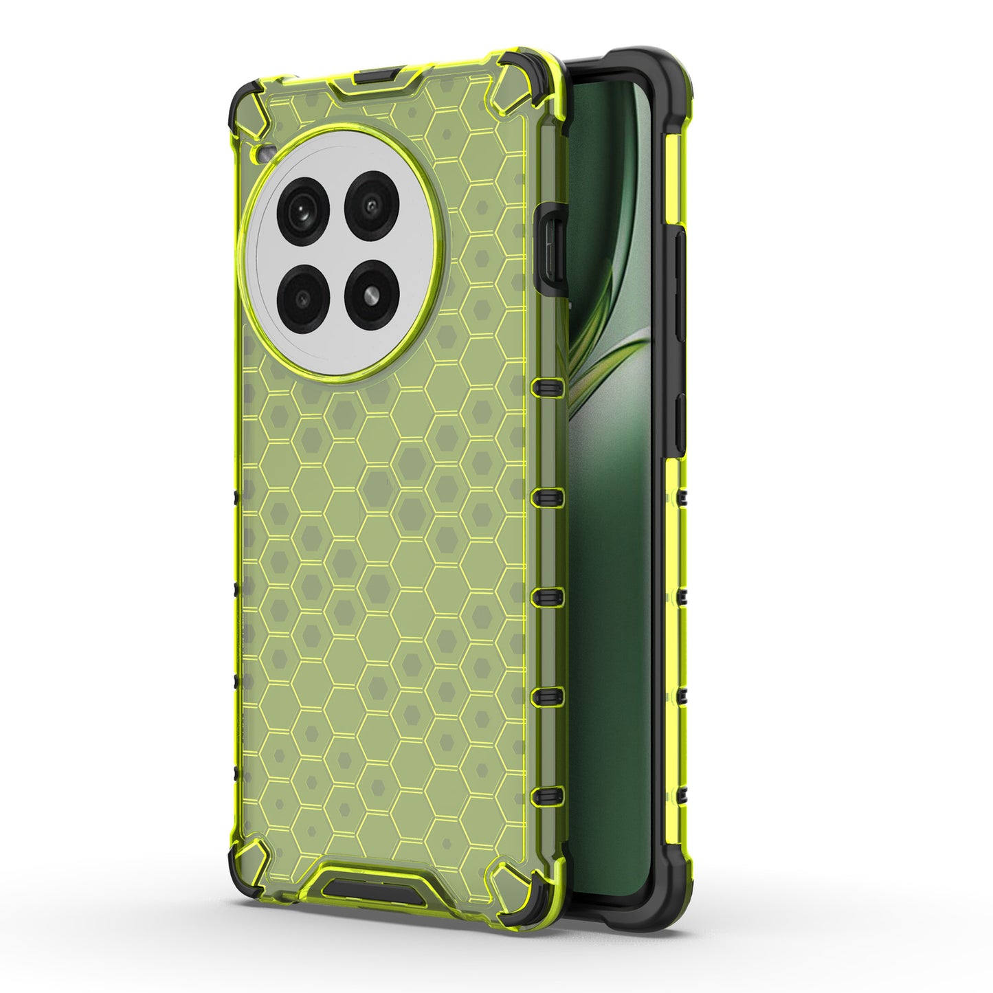 OnePlus Ace 3 Pro Four Corner Thickening Anti Yellow Anti-Scratch Case, Green