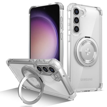 Samsung Galaxy S23 Case, Built in 360¡ã Magnetic Stand, Compatible with Magsafe, Clear