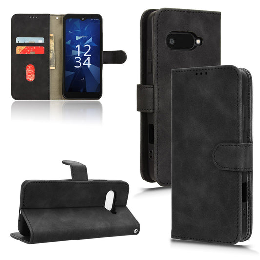 Wallet Case with Card Holder Flip Magnetic Protective Cover for Kyocera Digno SX4, Black