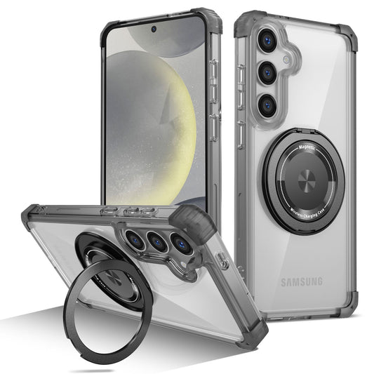 Samsung Galaxy S24 Case, Built in 360¡ã Magnetic Stand, Compatible with Magsafe, Black