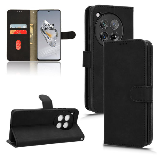 Wallet Case with Card Holder Flip Magnetic Protective Cover for OnePlus 12, Black