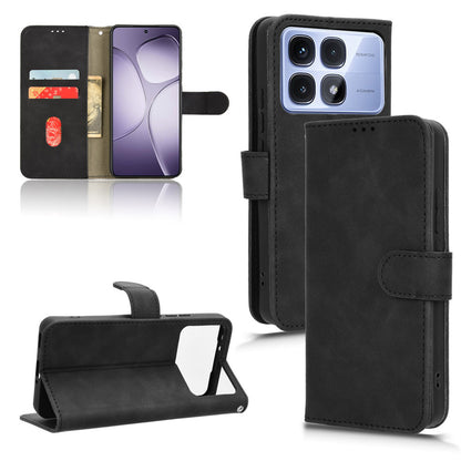 Wallet Case with Card Holder Flip Magnetic Protective Cover for Redmi K70 Ultra, Black