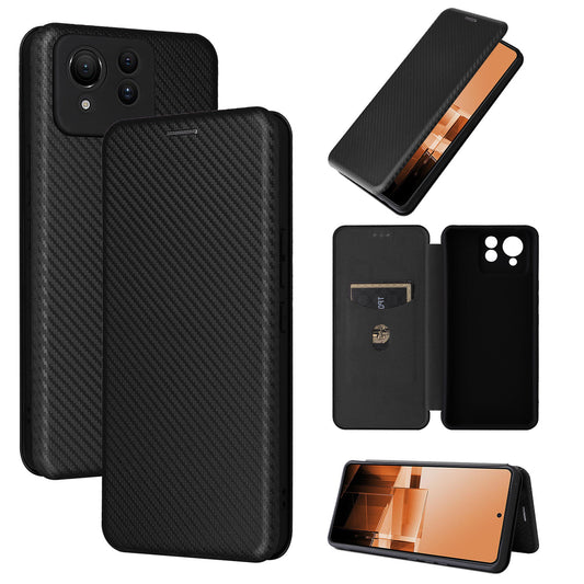 Carbon Fiber Flip Case for Asus Zenfone 11 Ultra, Black