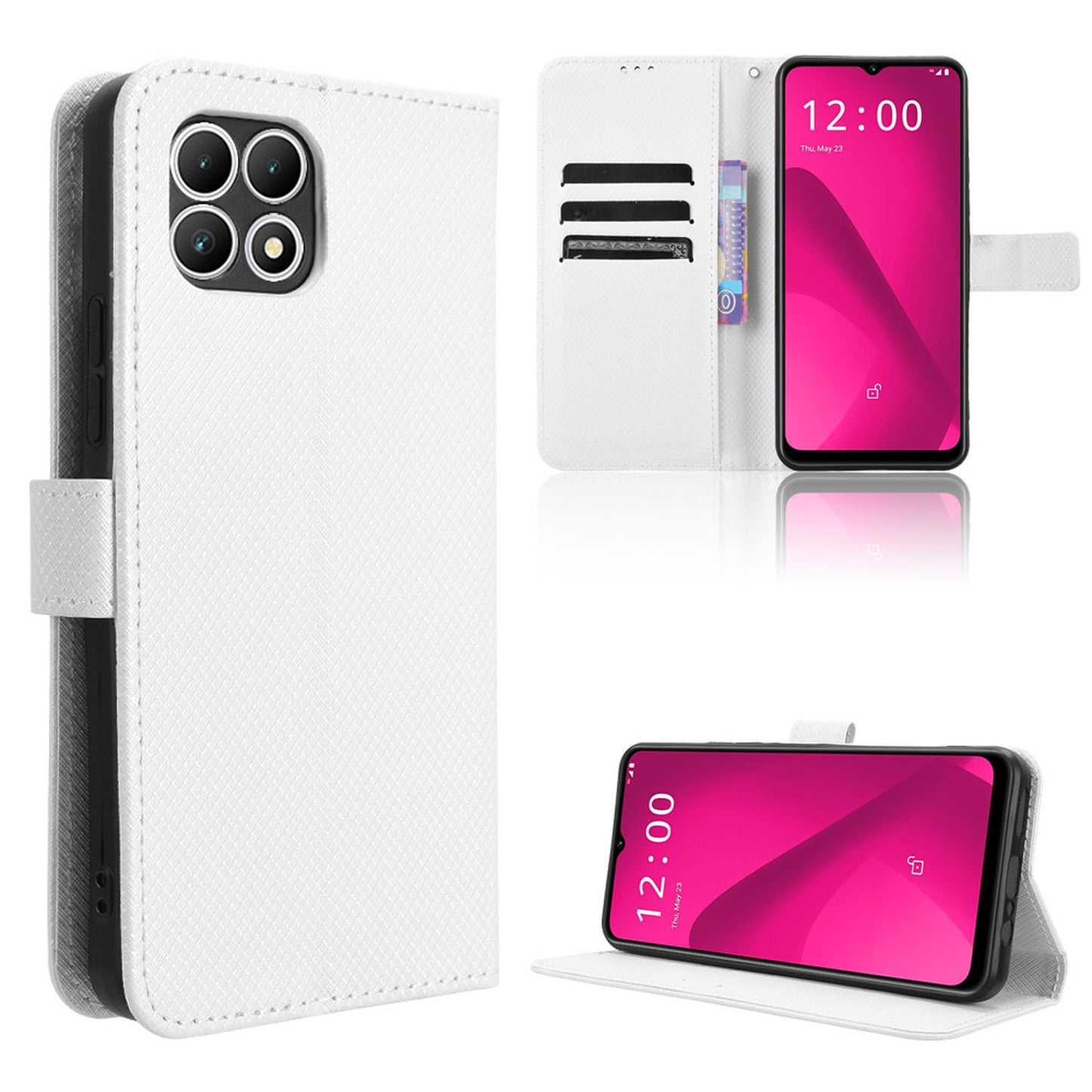 Wallet Case for T-Mobile REVVL 7 5G, White