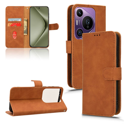 Wallet Case with Card Holder Flip Magnetic Protective Cover for Huawei Pura 70 Pro+, Brown