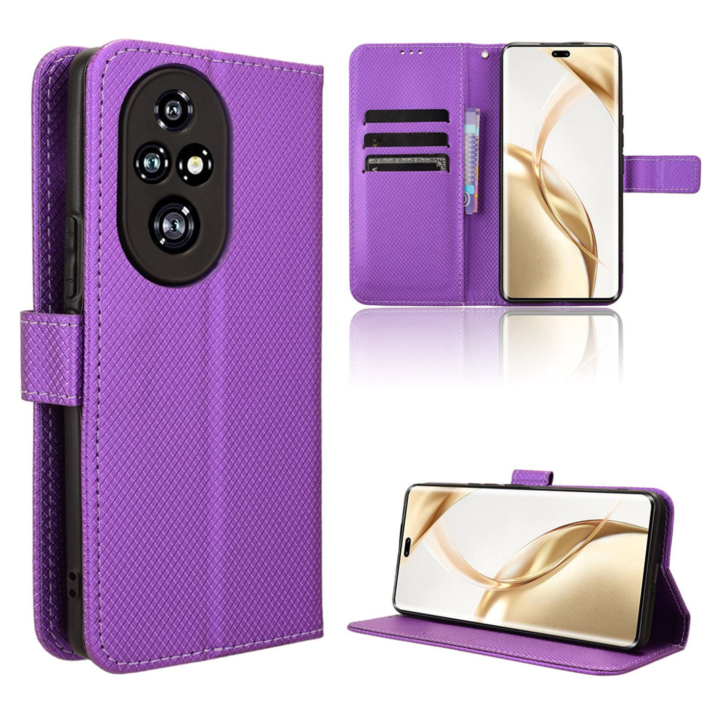 Wallet Case for Honor 200 Pro, Purple