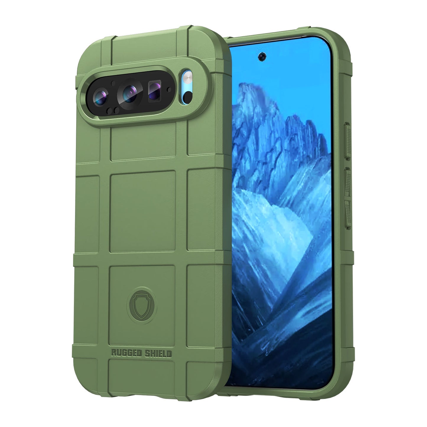 TPU Thick Solid Armor Tactical Protective Case for Google Pixel 9, Green