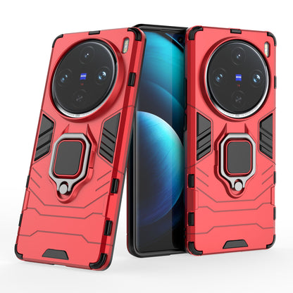 Support Magnetic Car Mounts Stylish Dual Layer Hard PC Back Case for VIVO X100 Pro