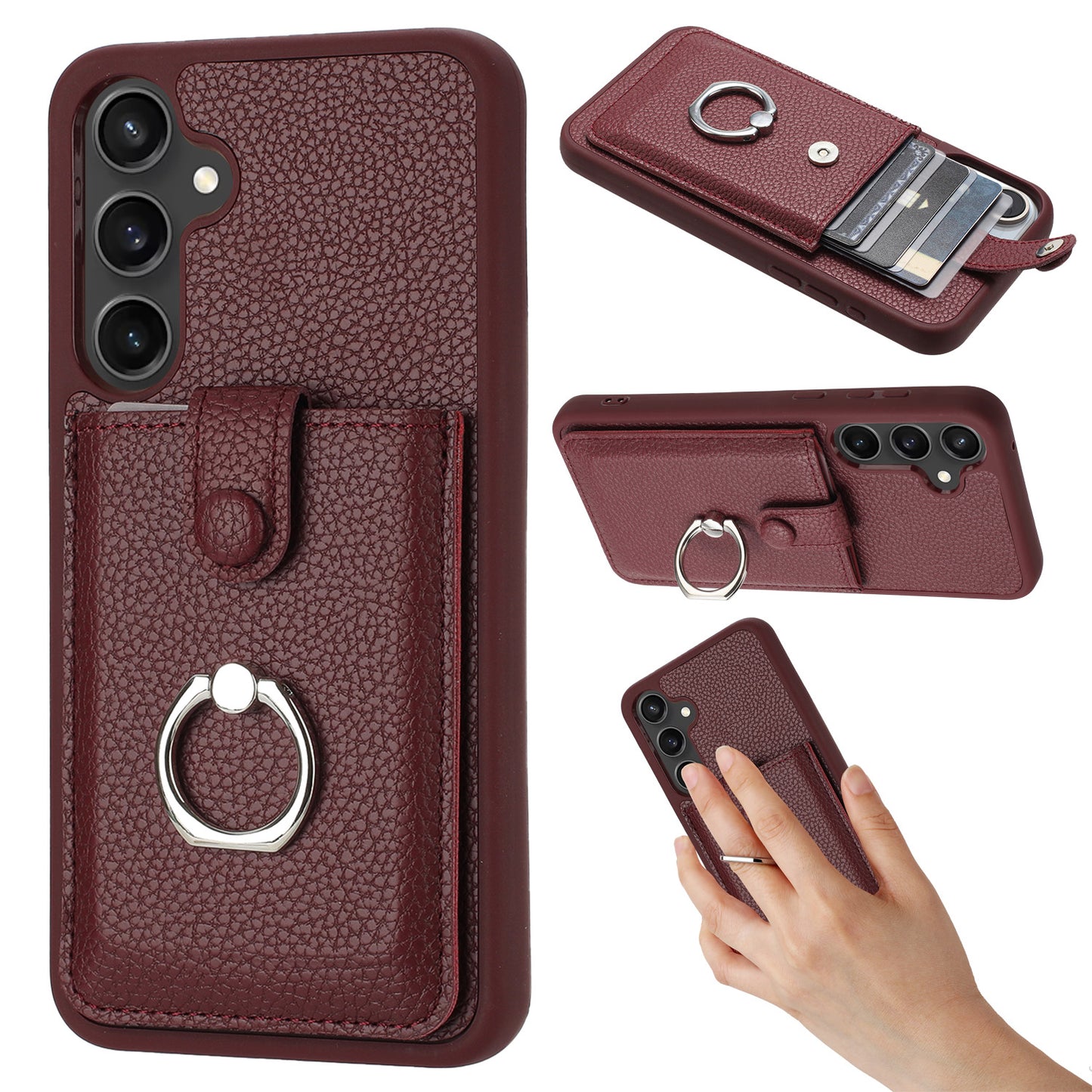 for Samsung Galaxy A54 5G Wallet Case with Card Holder, Red