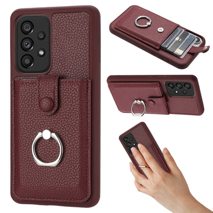 for Samsung Galaxy A53 5G Wallet Case with Card Holder, Red