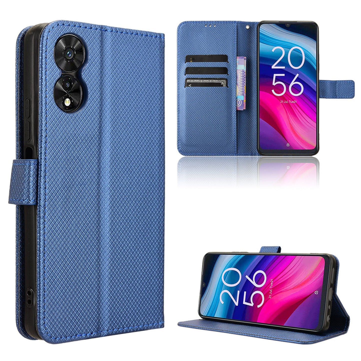 Wallet Case for TCL 50 5G, Blue