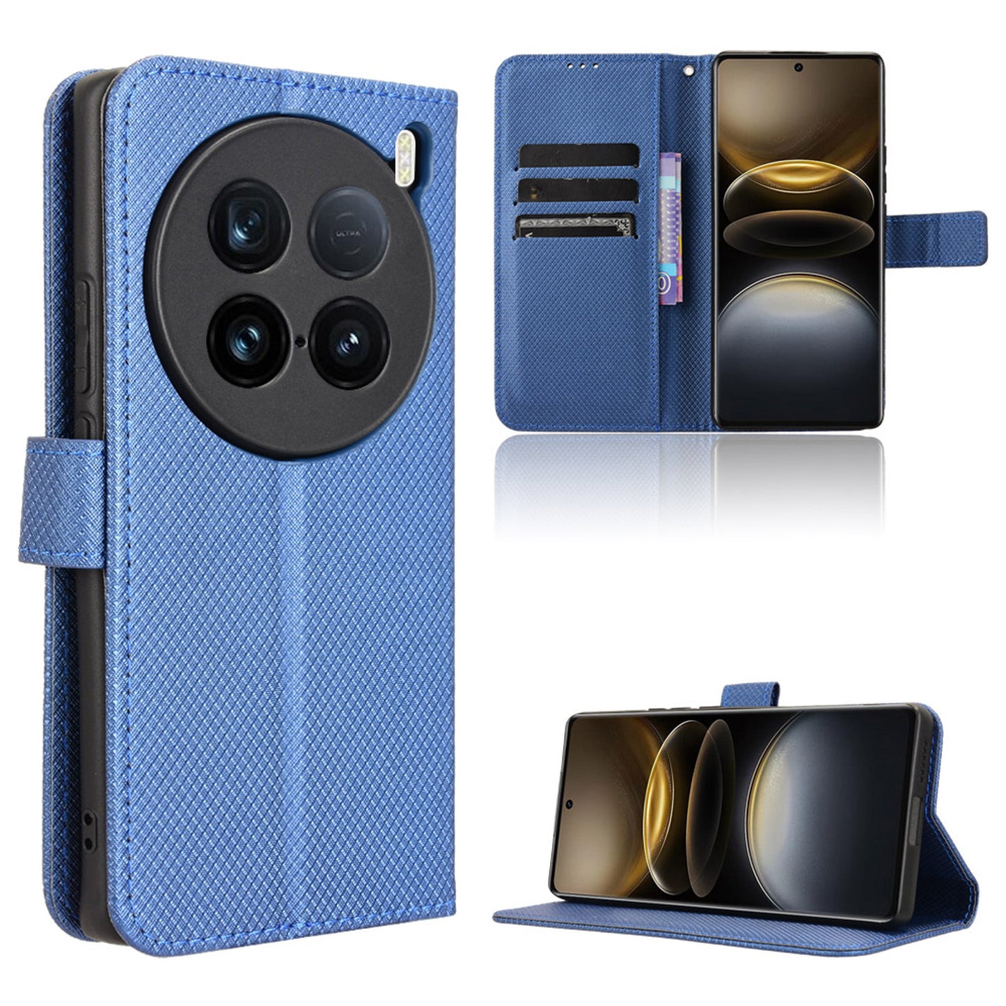 Wallet Case for VIVO X100 Ultra, Blue