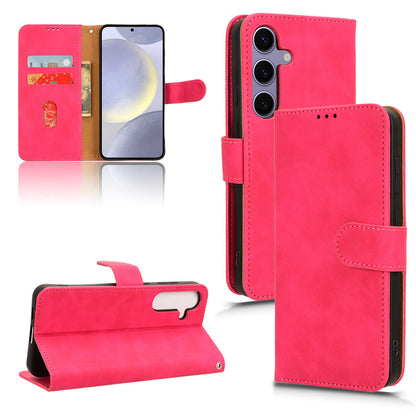 Wallet Case with Card Holder Flip Magnetic Protective Cover for Samsung Galaxy S24 FE, Pink