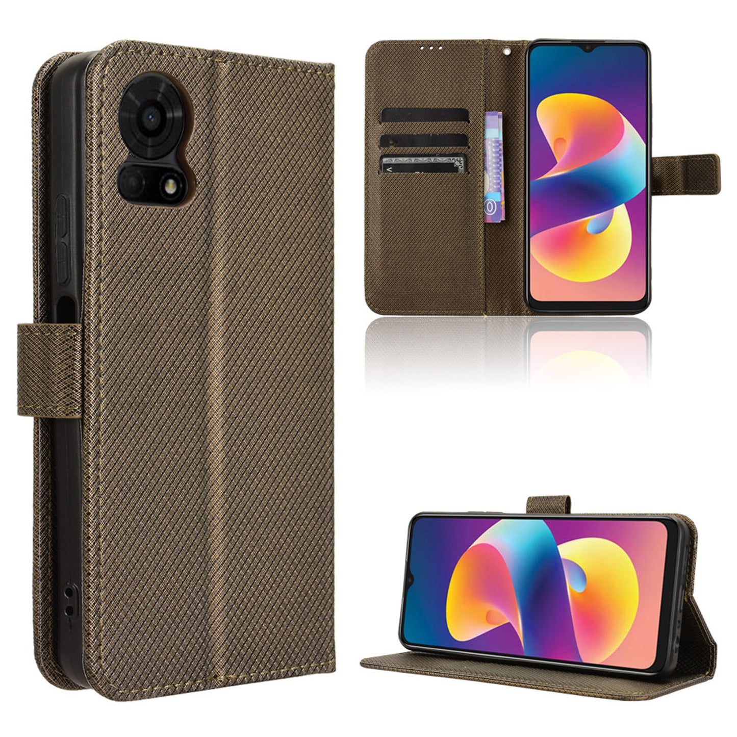 Wallet Case for TCL 50 LE, Bronzed