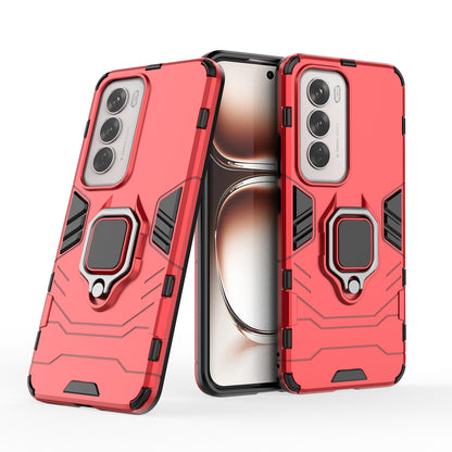 Support Magnetic Car Mounts Stylish Dual Layer Hard PC Back Case for OPPO Reno12 5G