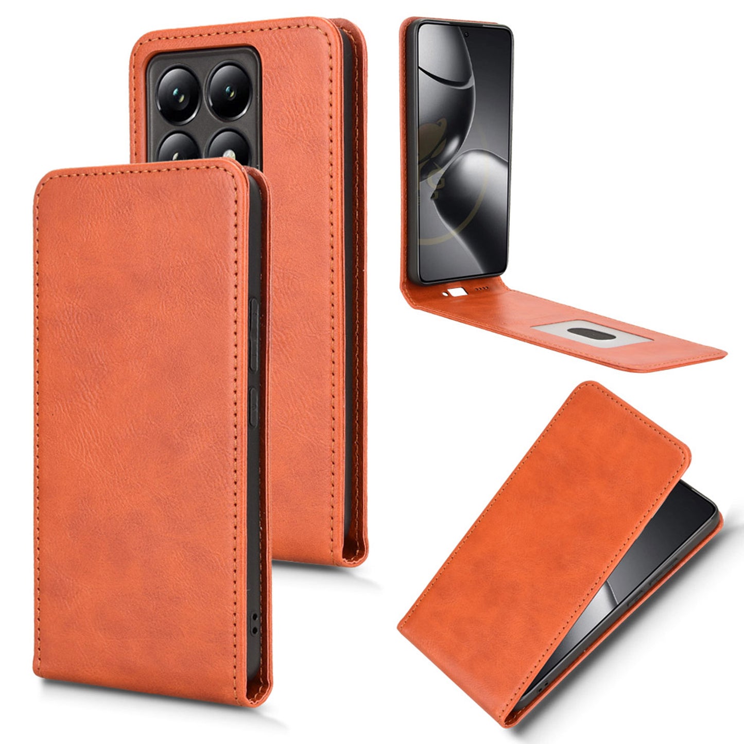 Xiaomi 14T Flip Case | Sxiakai Series, Brown