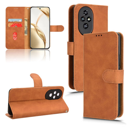 Wallet Case with Card Holder Flip Magnetic Protective Cover for Honor 200, Brown