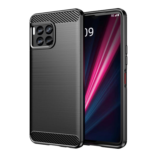 Soft TPU Non-Slip Bumper Protection Case for T-Mobile REVVL 7 Pro 5G, Black