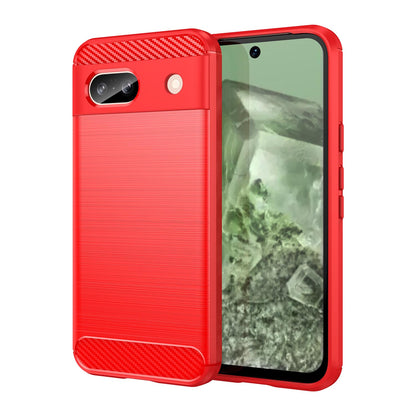 Soft TPU Non-Slip Bumper Protection Case for Google Pixel 8A, Red