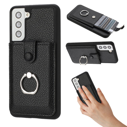 for Samsung Galaxy S21 5G Wallet Case with Card Holder, Black